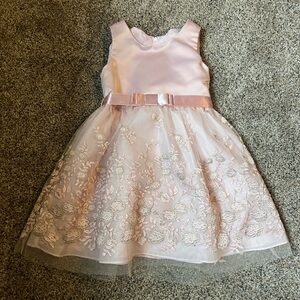 Child’s Rare Editions 3T Formal Dress with embroidered overlay skirt